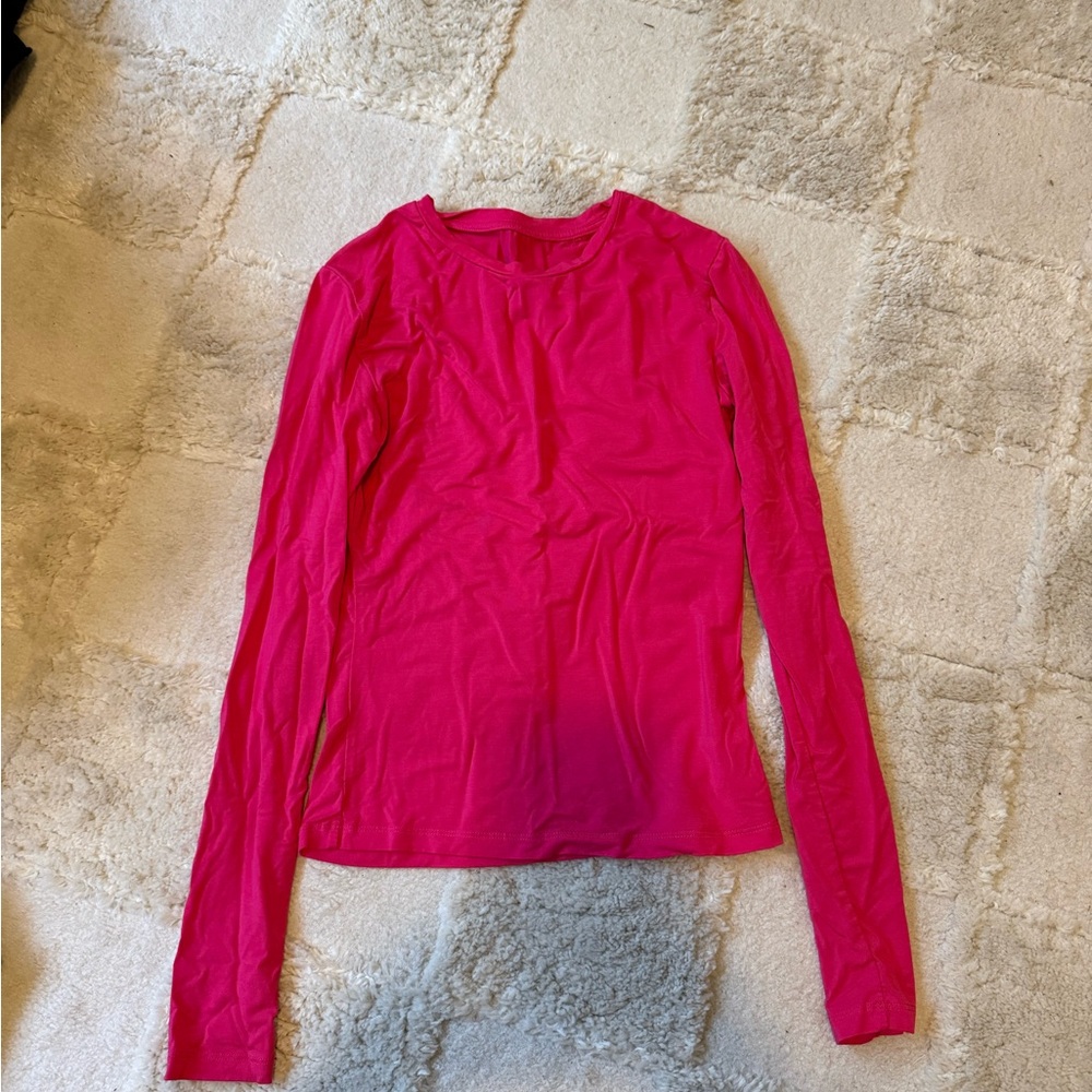 Women's Pink Long Sleeve Top